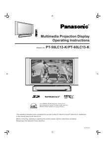 Mode d’emploi Panasonic PT-60LC13K Téléviseur