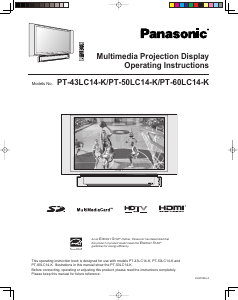 Mode d’emploi Panasonic PT-50LC14K Téléviseur