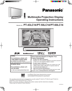 Manual Panasonic PT-43LC14 Television