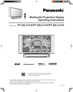 Mode d’emploi Panasonic PT-43LC14K Téléviseur