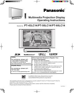 Manual Panasonic PT-60LC14 Television