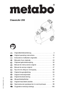 Manuale Metabo ClassicAir 255 Compressore