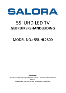 Handleiding Salora 55UHL2800 LED televisie