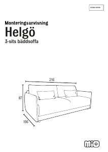 Brugsanvisning Mio Helgo Sovesofa