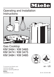 Manual Miele KM 3474 G Hob