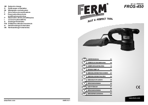 Handleiding FERM ESM1008 Excentrische schuurmachine