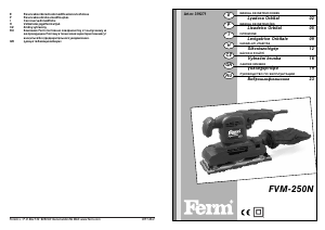 Manual de uso FERM PSM1002 Lijadora orbital