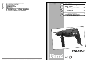 Manuál FERM PDM1006 Vrtací kladivo