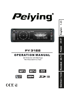 Manual Peiying PY-3122 Car Radio