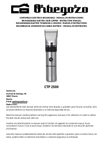 Manual Orbegozo CTP 2500 Hair Clipper