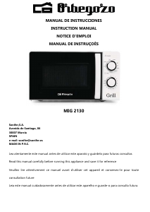 Manual Orbegozo MIG 2130 Microwave