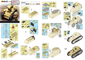 Bedienungsanleitung Sluban set M38-B0587B Army Panzer