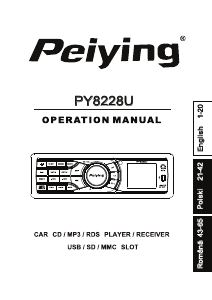 Manual Peiying PY-8228U Car Radio