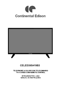 Manuale Continental Edison CELED39S419B3 LED televisore