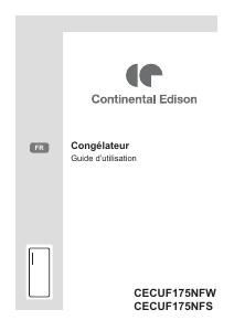 Mode d’emploi Continental Edison CECUF175NFW Congélateur