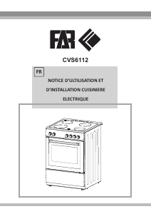 Mode d’emploi FAR CVS6112 Cuisinière