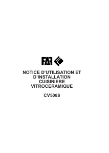 Mode d’emploi FAR CV5088 Cuisinière