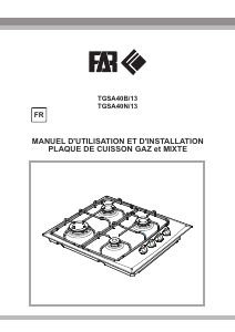 Mode d’emploi FAR TGSA40B/13 Table de cuisson