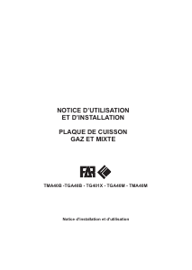 Mode d’emploi FAR TMA40B Table de cuisson