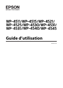 Mode d’emploi Epson WP-4521 WorkForce Pro Imprimante multifonction