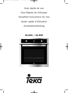 Bedienungsanleitung Teka HL 840 Backofen