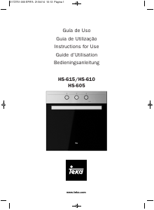 Manual Teka HS 610 Oven