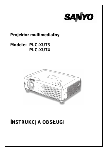 Instrukcja Sanyo PLC-XU73 Projektor