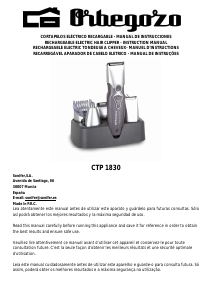 Manual Orbegozo CTP 1830 Hair Clipper