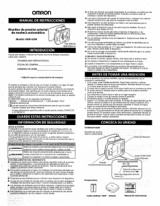 Manual de uso Omron HEM-6300LA Tensiómetro