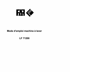 Mode d’emploi FAR LF71200 Lave-linge