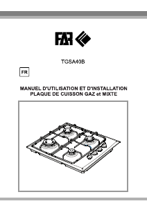 Mode d’emploi FAR TGSA40B Table de cuisson