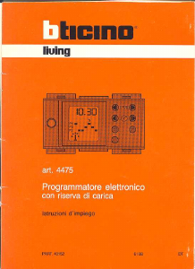 Manuale BTicino 4475 Termostato