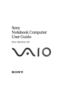 Manual Sony Vaio PCG-735 Laptop