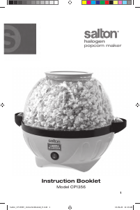 Manual Salton CP1356Y Popcorn Machine