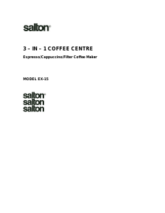 Manual Salton EX15 Coffee Machine