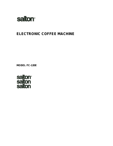 Handleiding Salton FC120E Koffiezetapparaat