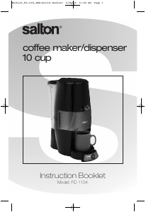 Manual Salton FC1104 Coffee Machine