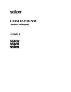 Manual Salton EG1 Cheese Grater