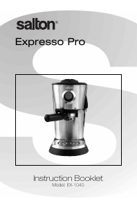 Manual Salton EX1040 Expresso Pro Espresso Machine