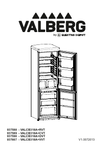 Mode d’emploi Valberg VAL CB 318 A+ OVT Réfrigérateur combiné