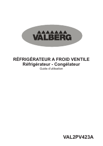 Mode d’emploi Valberg VAL 2P V423 A Réfrigérateur combiné