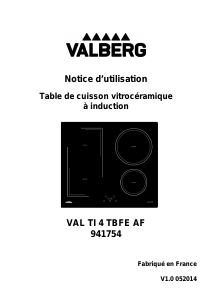 Mode d’emploi Valberg VAL TI 4 TBFE AF Table de cuisson