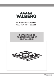 Mode d’emploi Valberg VAL TE 4 NVT Table de cuisson