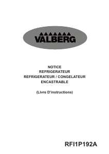 Mode d’emploi Valberg RFI 1P 192 A Réfrigérateur