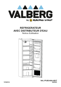 Mode d’emploi Valberg VAL 1P UB349 A+ BVT Réfrigérateur