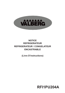 Mode d’emploi Valberg RFI 1P U204 A Réfrigérateur