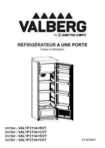 Mode d’emploi Valberg VAL 1P 311 A+ RVT Réfrigérateur