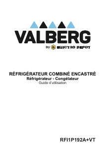 Mode d’emploi Valberg RFI 1P 192 A+ VT Réfrigérateur