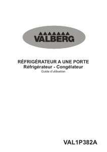 Mode d’emploi Valberg VAL 1P 382 A Réfrigérateur