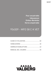 Mode d’emploi Valberg MFO 58 C K VET Four